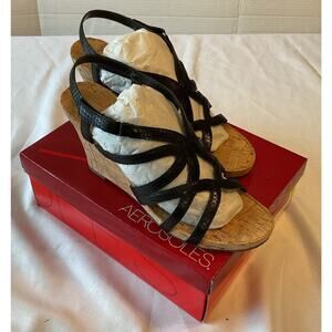 Aerosoles Luxplush Braided Weave Wedge Sandals Womens Size 11